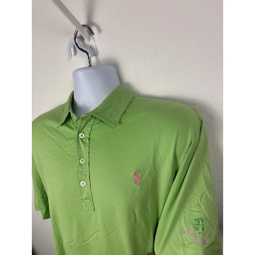 Polo Ralph Lauren Performance Polo Shirt Mens L Green La Cantera Palmer Golf - Picture 1 of 9